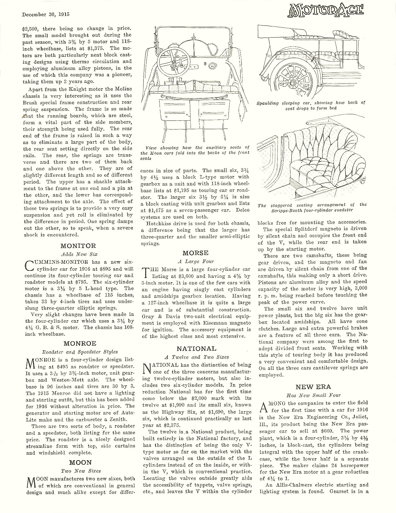 1916 Motor Cars Booklet Page 2